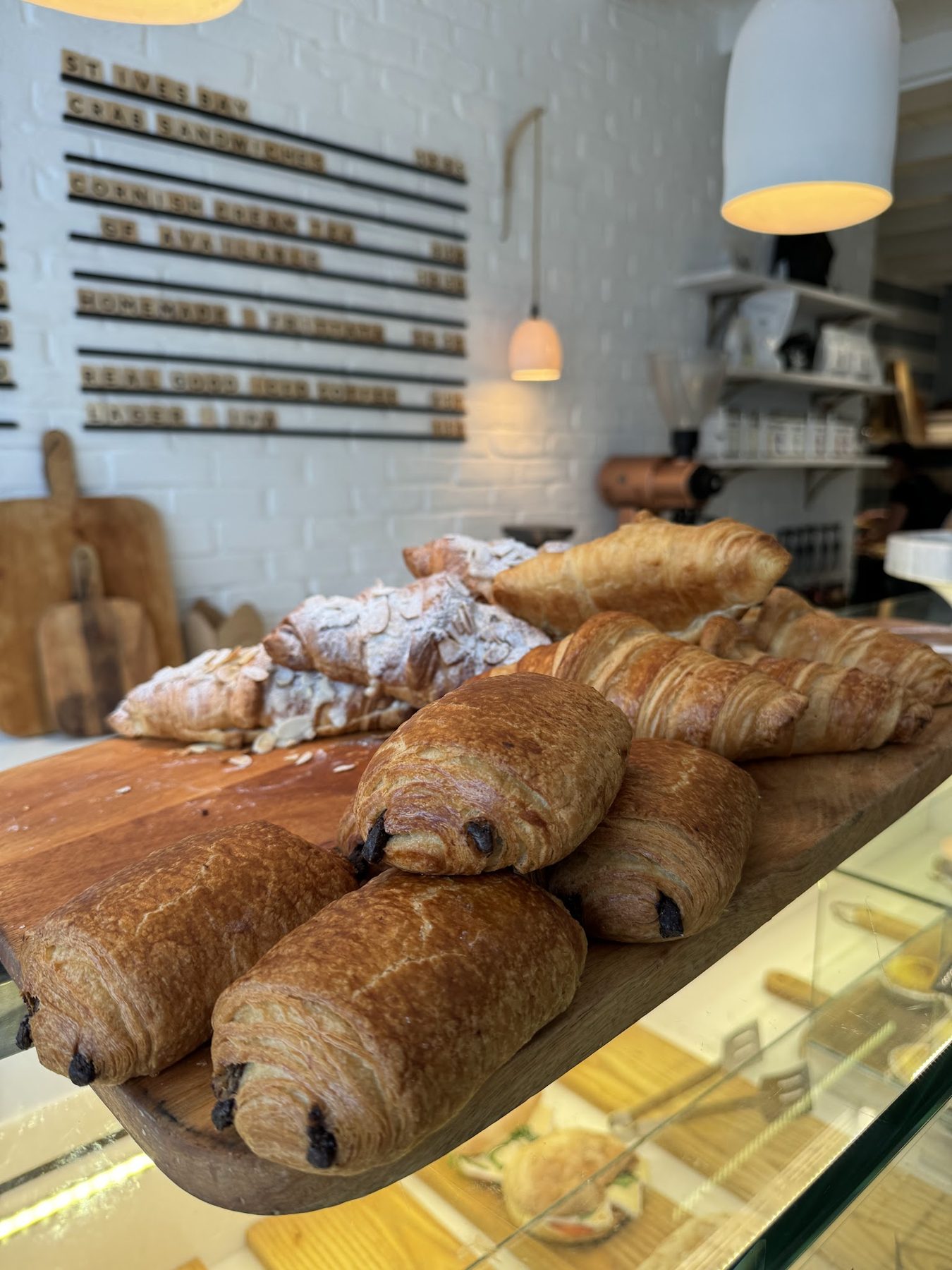Pastries in the café counter display