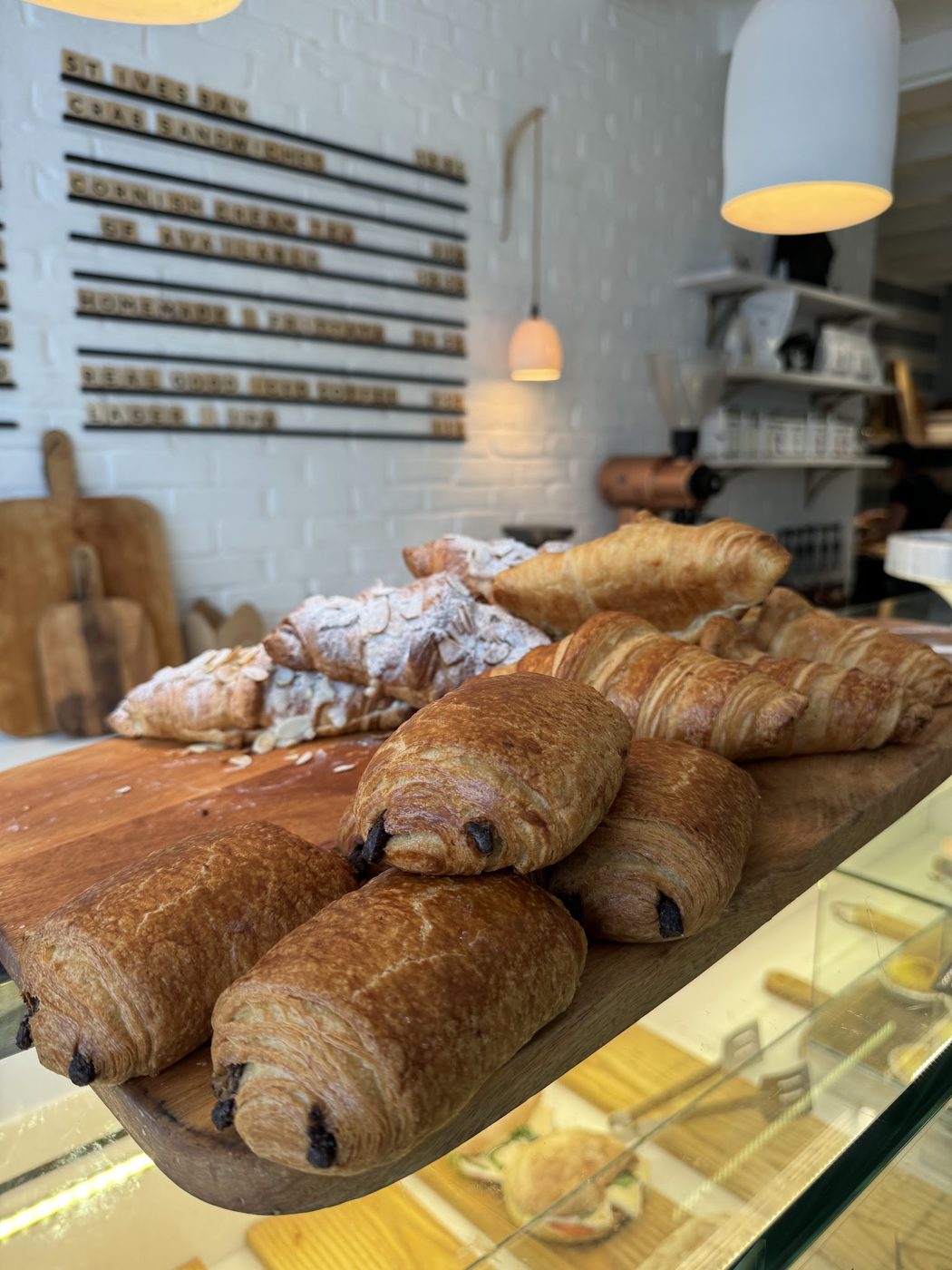 Pastries in the café counter display